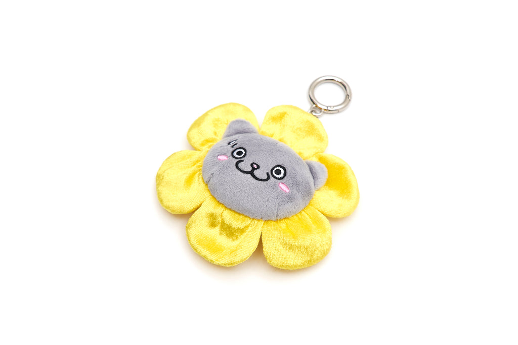 CATXMAN FLOWER KEYRING IN YELLOW