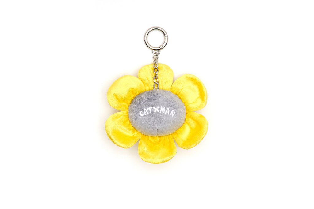CATXMAN FLOWER KEYRING IN YELLOW
