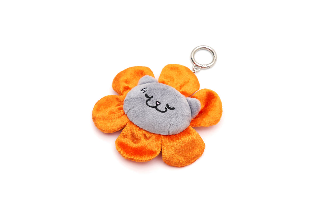 CATXMAN FLOWER KEYRING IN ORANGE