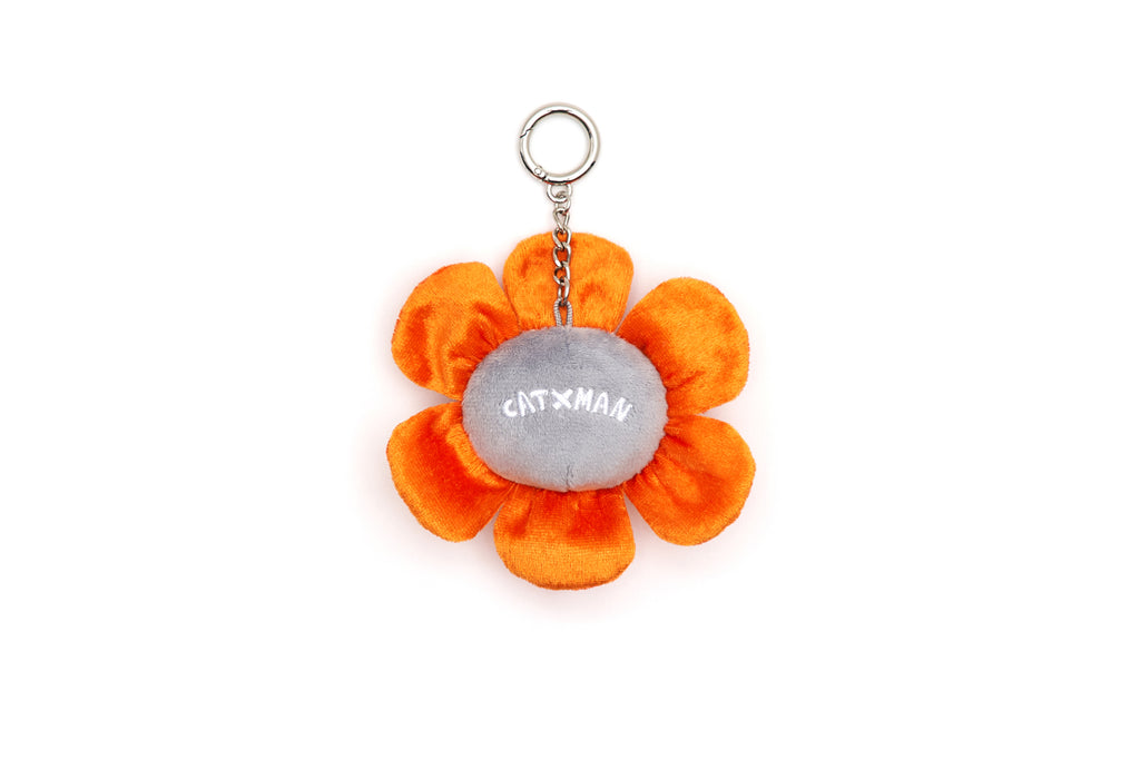 CATXMAN FLOWER KEYRING IN ORANGE