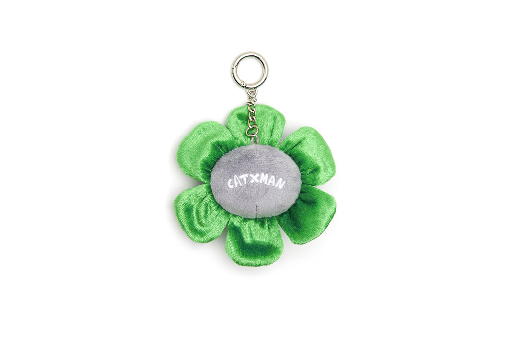 CATXMAN FLOWER KEYRING IN GREEN