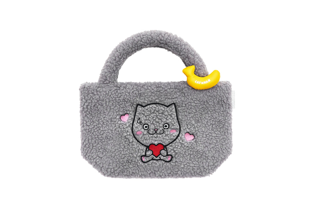 CATXMAN THICK FAUX FUR SMALL TOTE
