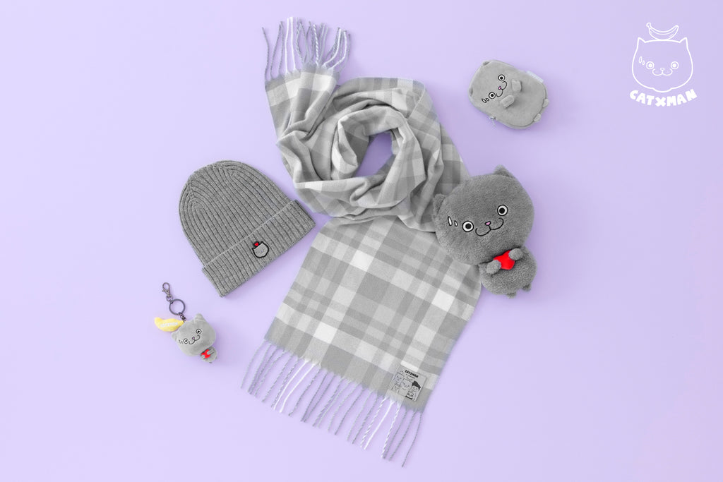 'CATXMAN 'CHECK SCARF'