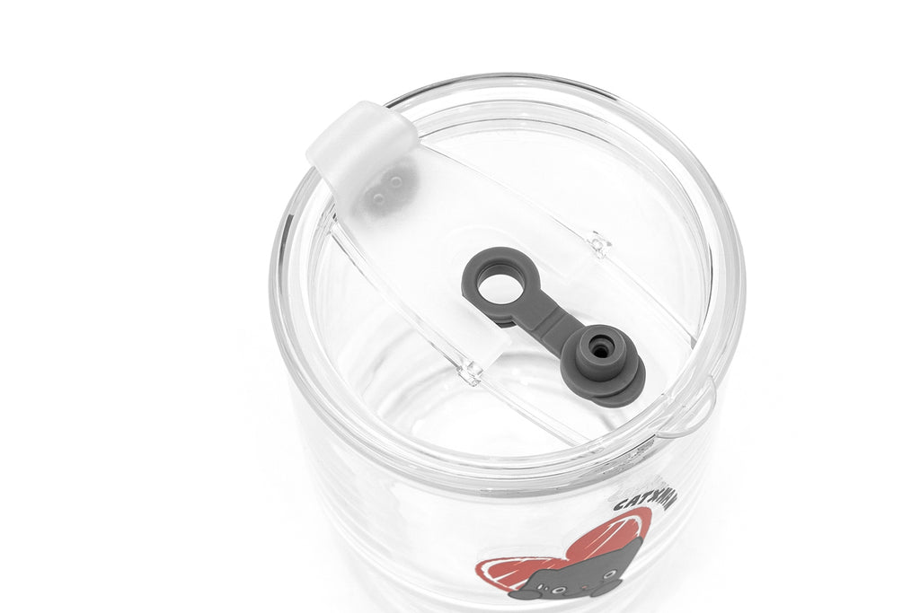 CATXMAN GLASS DRINK CONTAINER