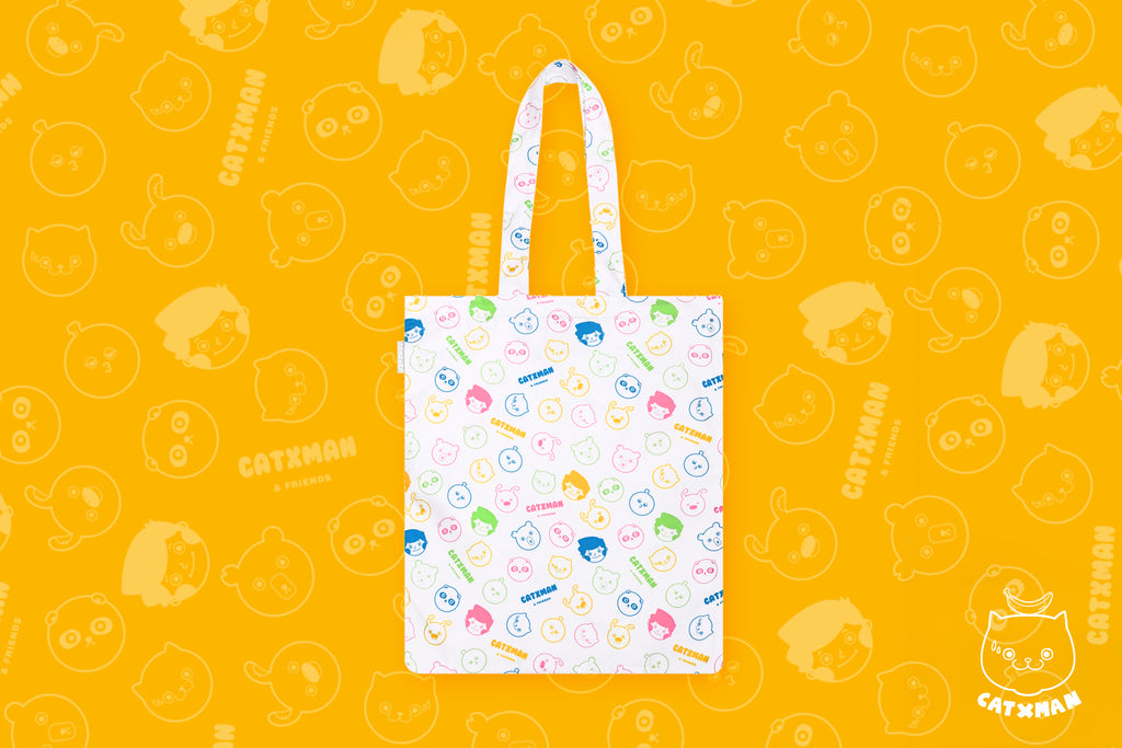 'CATXMAN MULTIPLE PRINTS TOTE