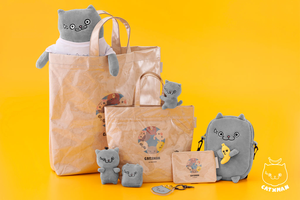 'CATXMAN 'SHOPPING TOTE WITH PVC WRAP