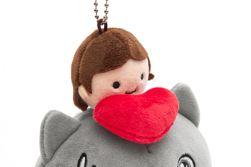 CATXMAN WITH SONYA & HEART KEYCHAIN PLUSH
