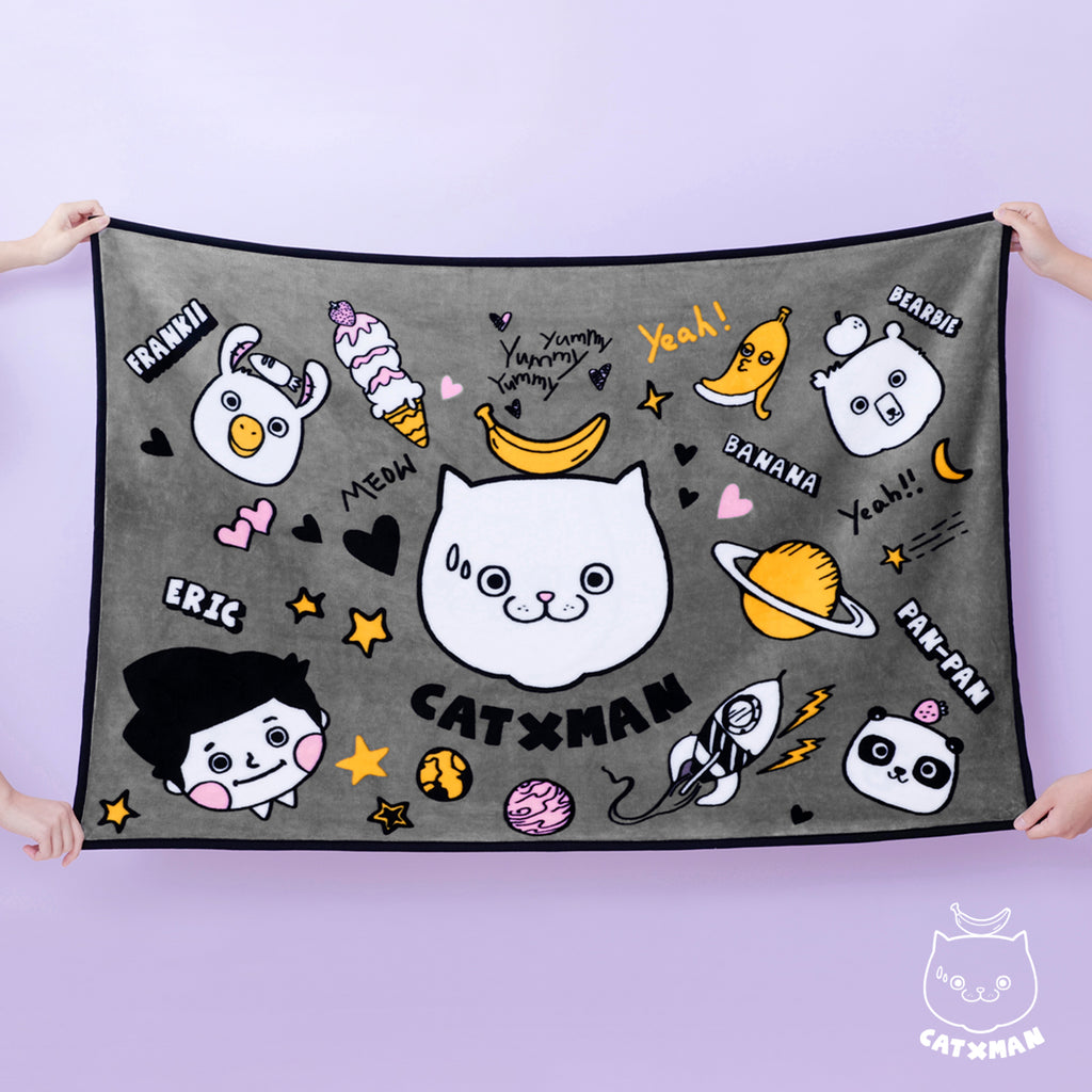 'CATXMAN AND FRIENDS HOME BLANKET